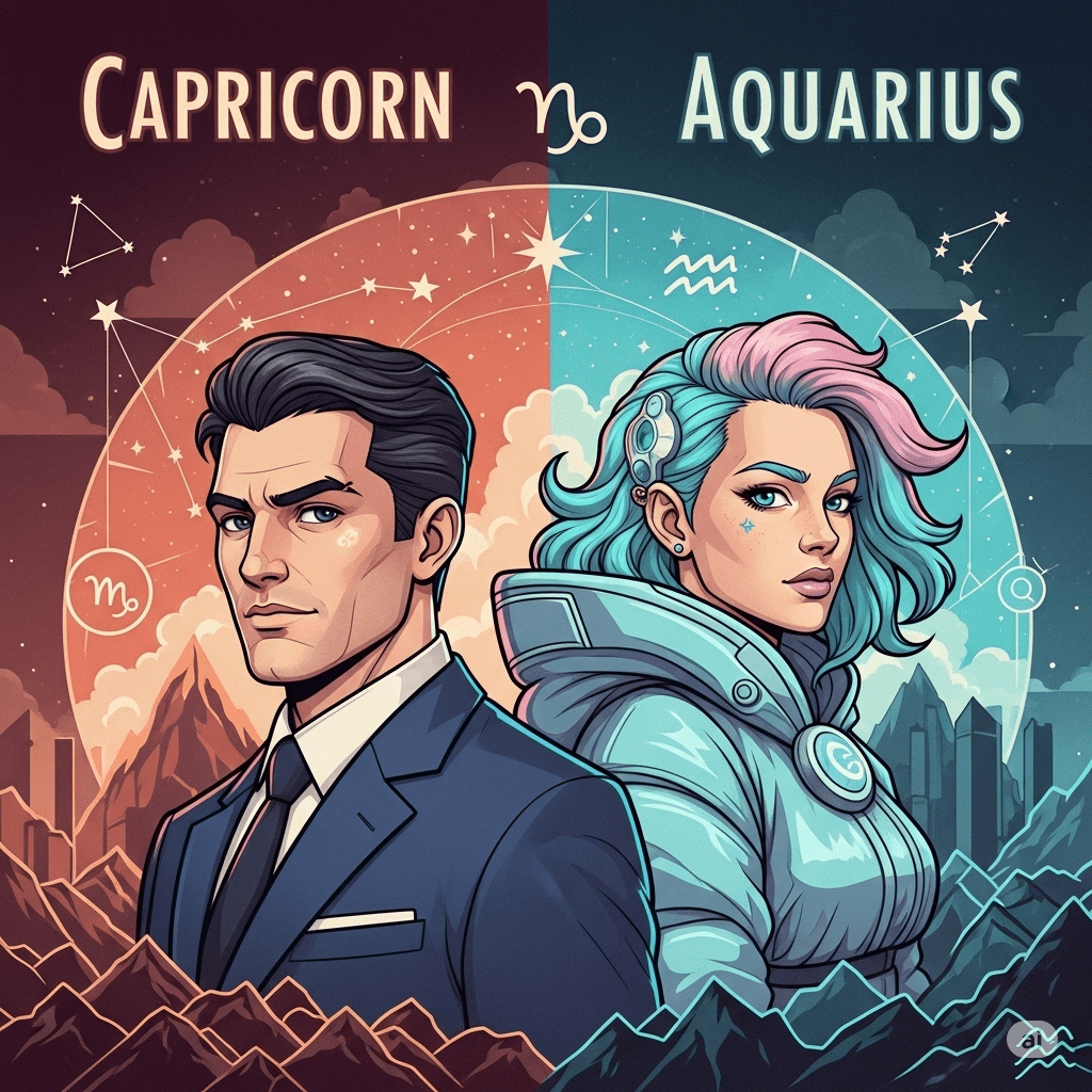 Cap Man & Aquarius Woman