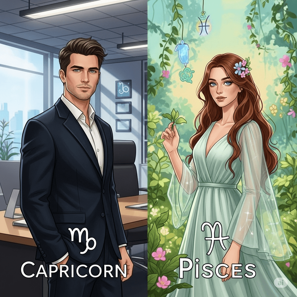 Cap Man & Pisces Woman