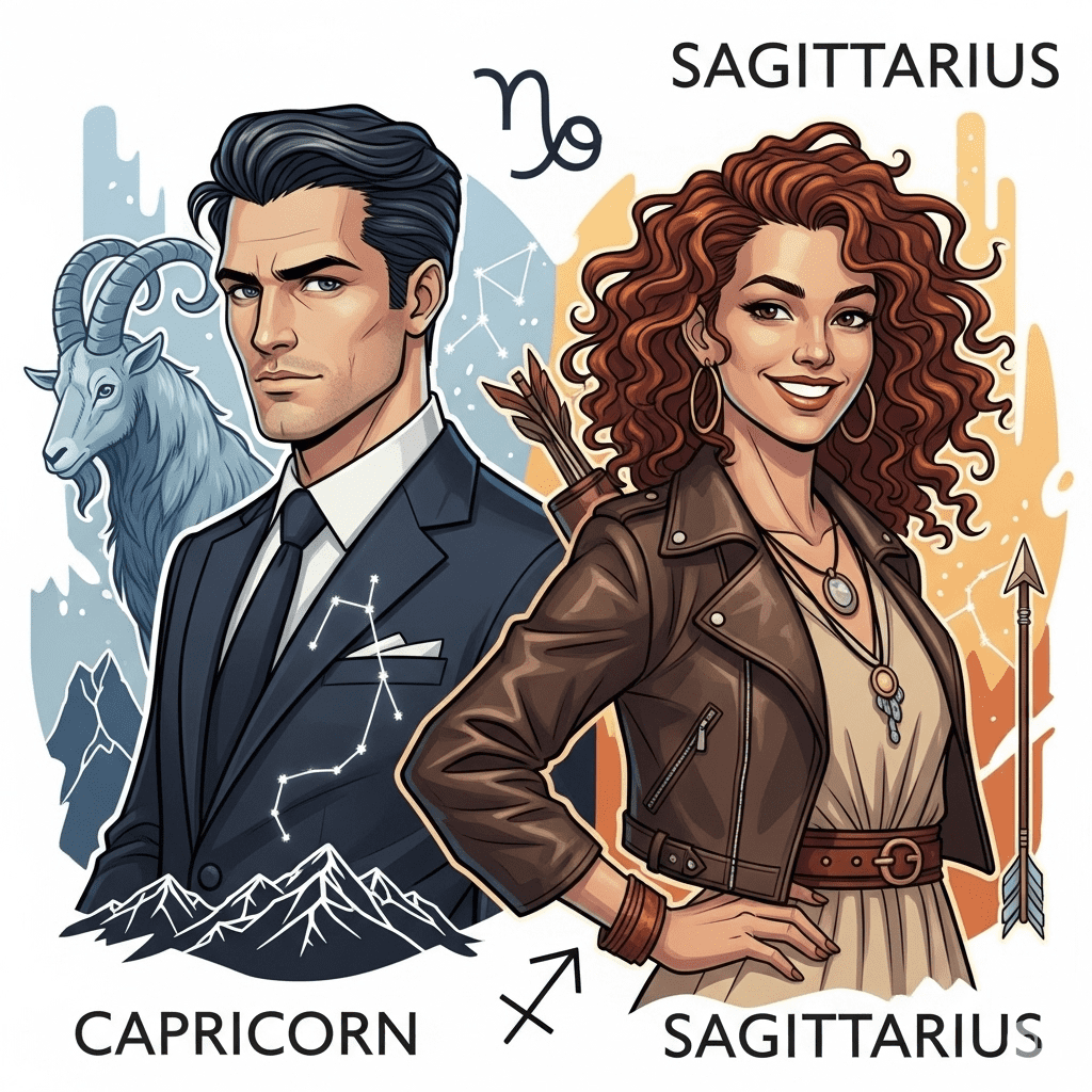 Cap Man & Sag Woman